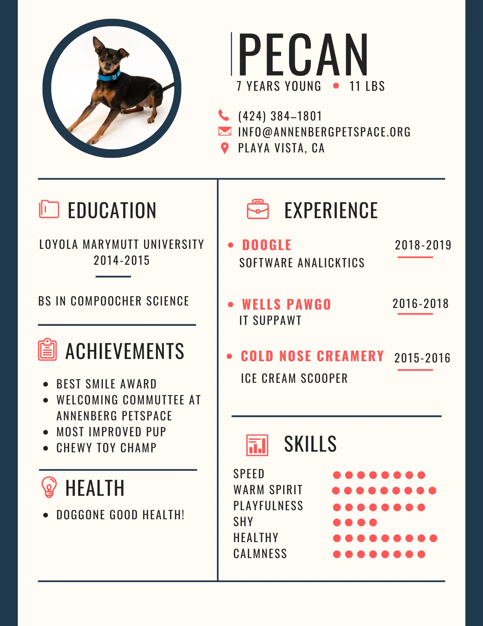 Pecan's resume