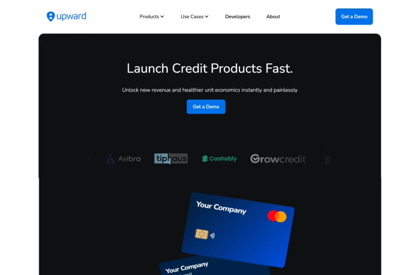 Upward Website screen 1